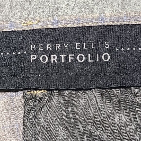 Perry Ellis Portfolio Pants Mens 34x32 Slim‎ Fit Stretch Dress Formal Trousers - Picture 6 of 12